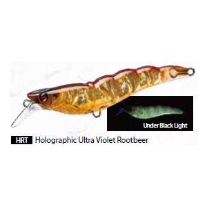 CRYSTAL 3D SHRIMP (SS) 90MM 3-1 / 2" HOLOGRAPHIC ULTRA VIOLET