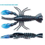 CRAWDADZ 4" BLACK NEON / RED CLAWS 6 PACK