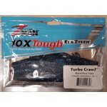 TURBO CRAWZ 4" BLACK BLUE FLAKE 6 PACK