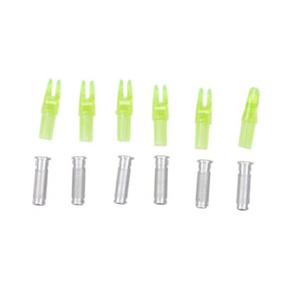 Carbon Arrow Nocks & Inserts - Green - 6ea