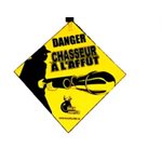 AFFICHE CORO JAUNE ET NOIRE CHASSEUR A L'AFFUT