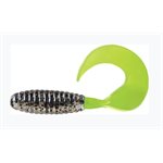 5" CURLY TAIL GRUB 6 PCSSMOKE BLACK FLAKE / CHRTRS TAIL