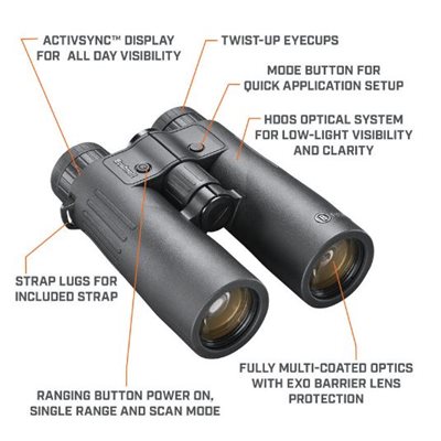 10x42mm Fusion X Black Active Display, Box 5L