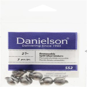 Danielson SS2 Removable Split Shot Sinker Size 2 7pk