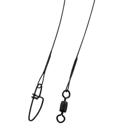 wire leader 20lb 6" black