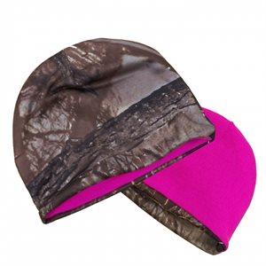 Muddy Water Camo Reversible Beanie, Pink / Camo