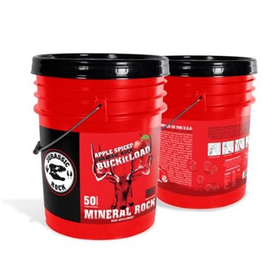 50 LB APPLE BUCKED 5 GALON MINERAL ROCK
