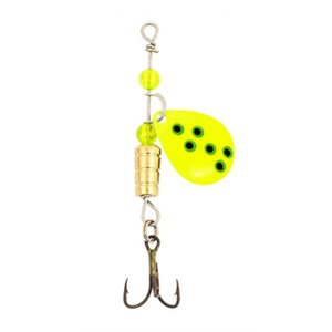 WEIGHTED SPINNER Fl Yel Blk Dot