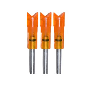 Easton / Beman Carbon Bolt End Crescent Red -- 3-pack