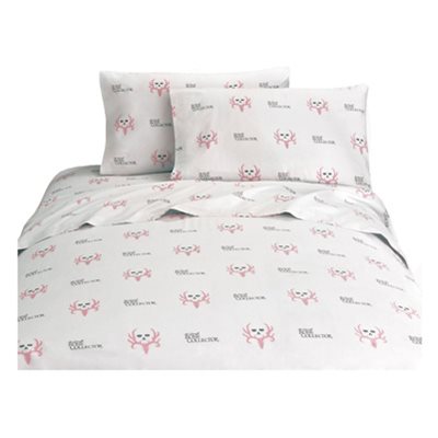 BONE COLLECTOR PINK SHEET SET QUEEN