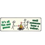 Tin Sign 10.5in x 3.5in - It's All Fun & Games
