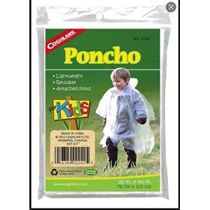 COGHLANS 0242 KIDS RAIN PONCHO